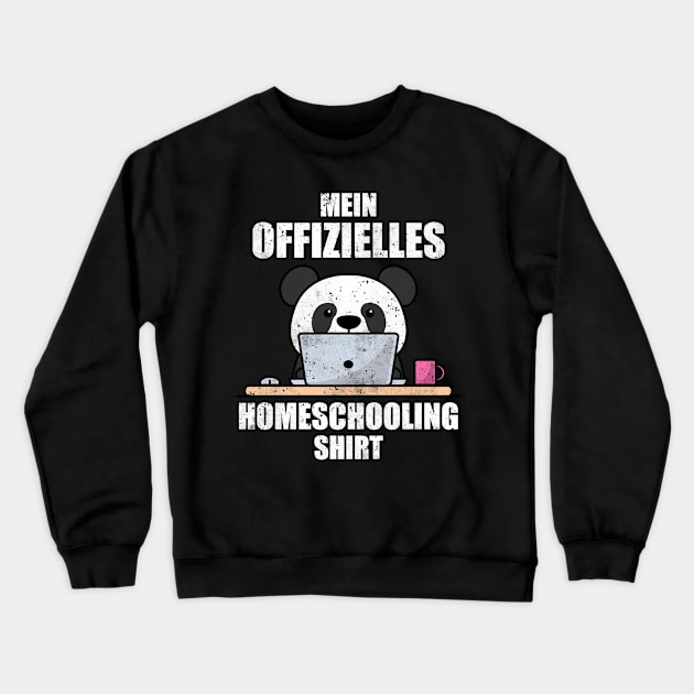 Official Homeschooling Shirt Panda Bear Crewneck Sweatshirt by Schwarzweiss